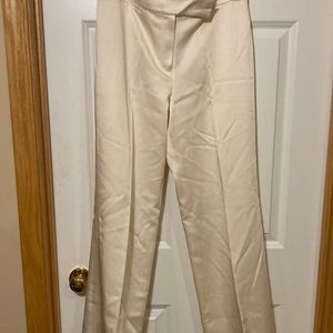 NWT Ann Taylor Cream silky trousers - Size10